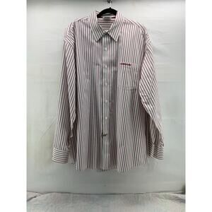 spike XL men’s red/white striped button up shirt